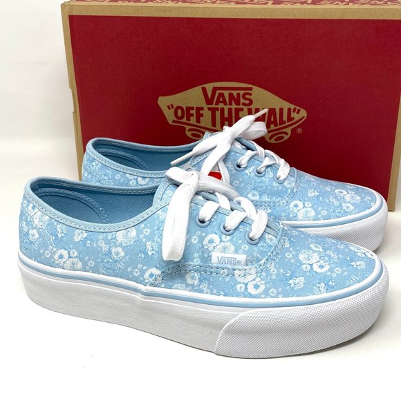 Vans Shoes - 💖MEGA SALE💖VANS Womens  AUTHENTIC PLATFORM Tonal Floral Blue   VN0A3AV87O7